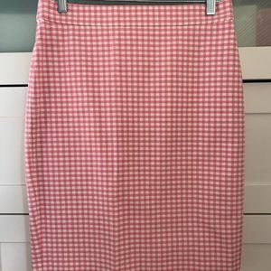 J.Crew No.2 Pink gingham check skirt (Size2)